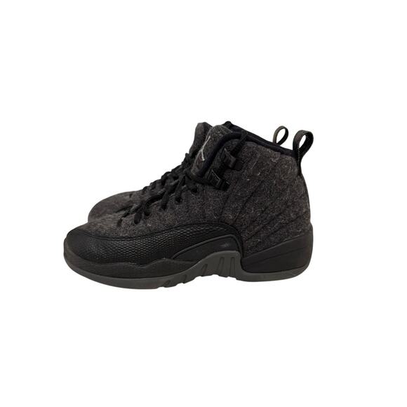 Jordan Other - Jordan Shoes Nike Air Jordan 12 Grey Black Wool Sneakers Size Youth 4